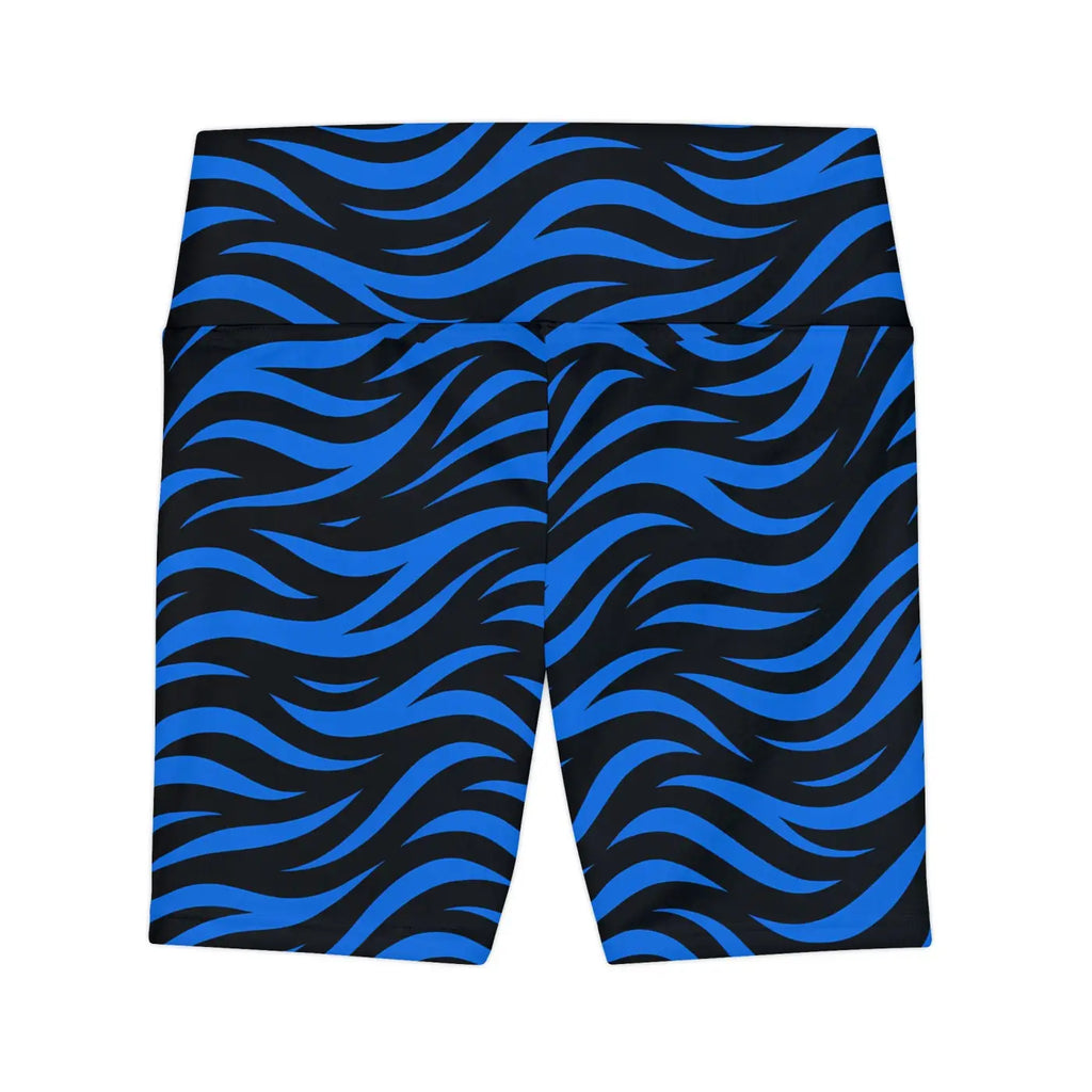 Stylish Blue Striped Workout Shorts - Gym Gear - Dipaliz