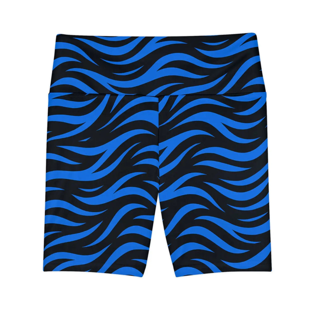 Stylish Blue Striped Workout Shorts - Gym Gear - Dipaliz